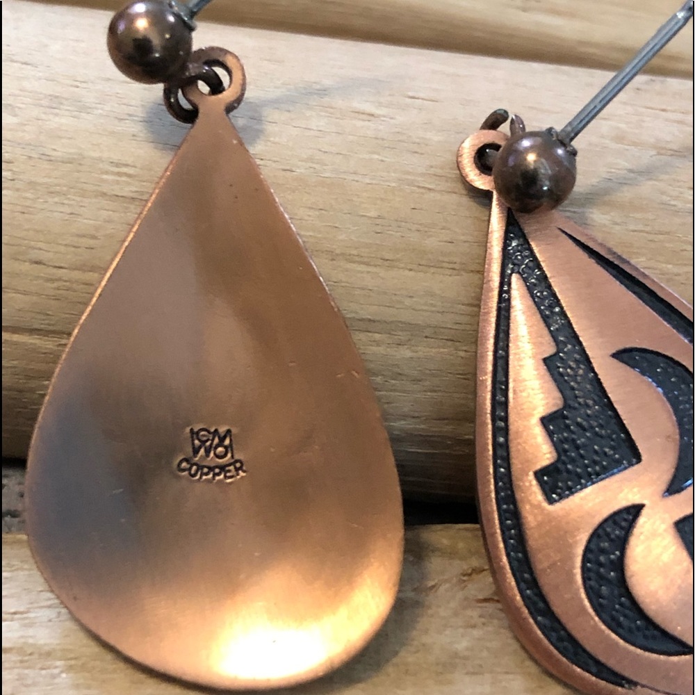 VTG Wheller & Company Copper Native American Earrings